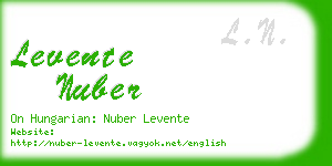 levente nuber business card